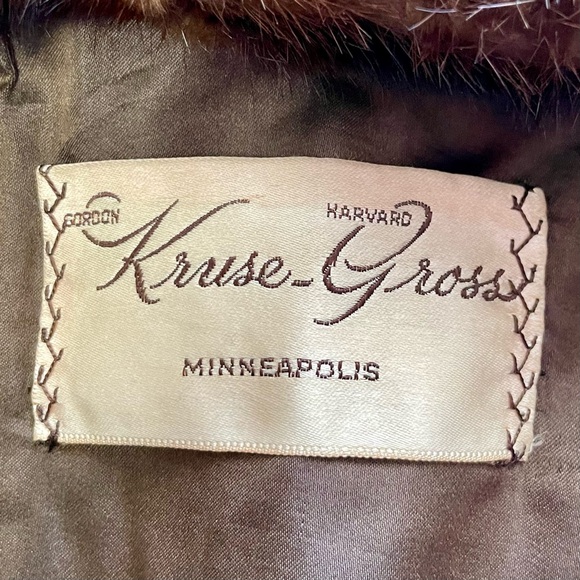 Vintage Brown German Kruse Gross Minneapolis High End Brown 100% Mink Fur Coat - Picture 15 of 15